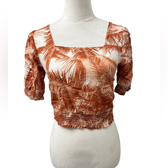 Roxy Medium tropical Crop Top Shirt - Picture 1 of 9